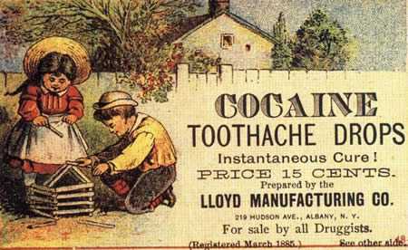 Cocaine toothache drops